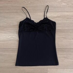Black Lace Cami Tank Top Women S Coquette Whimsygoth Fairy Grunge Stretch